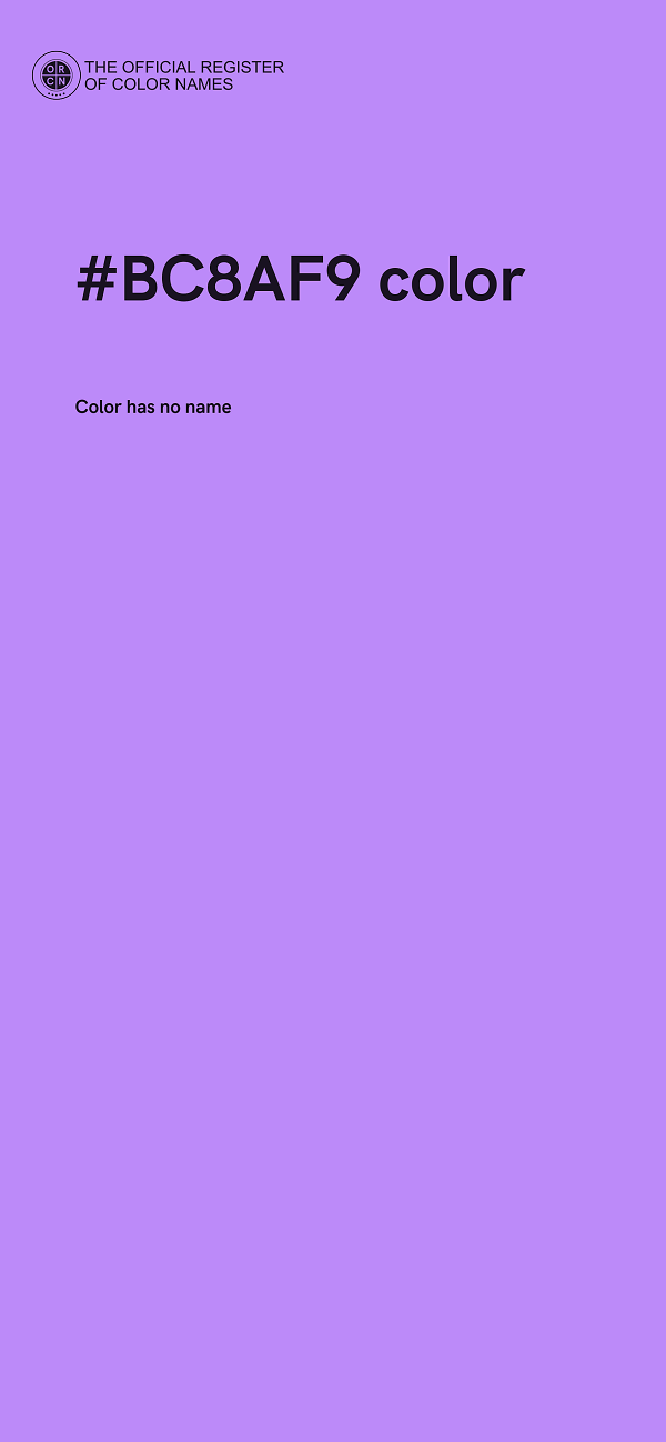 #BC8AF9 color image