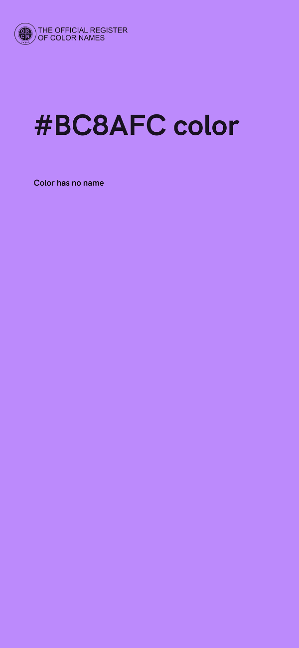 #BC8AFC color image