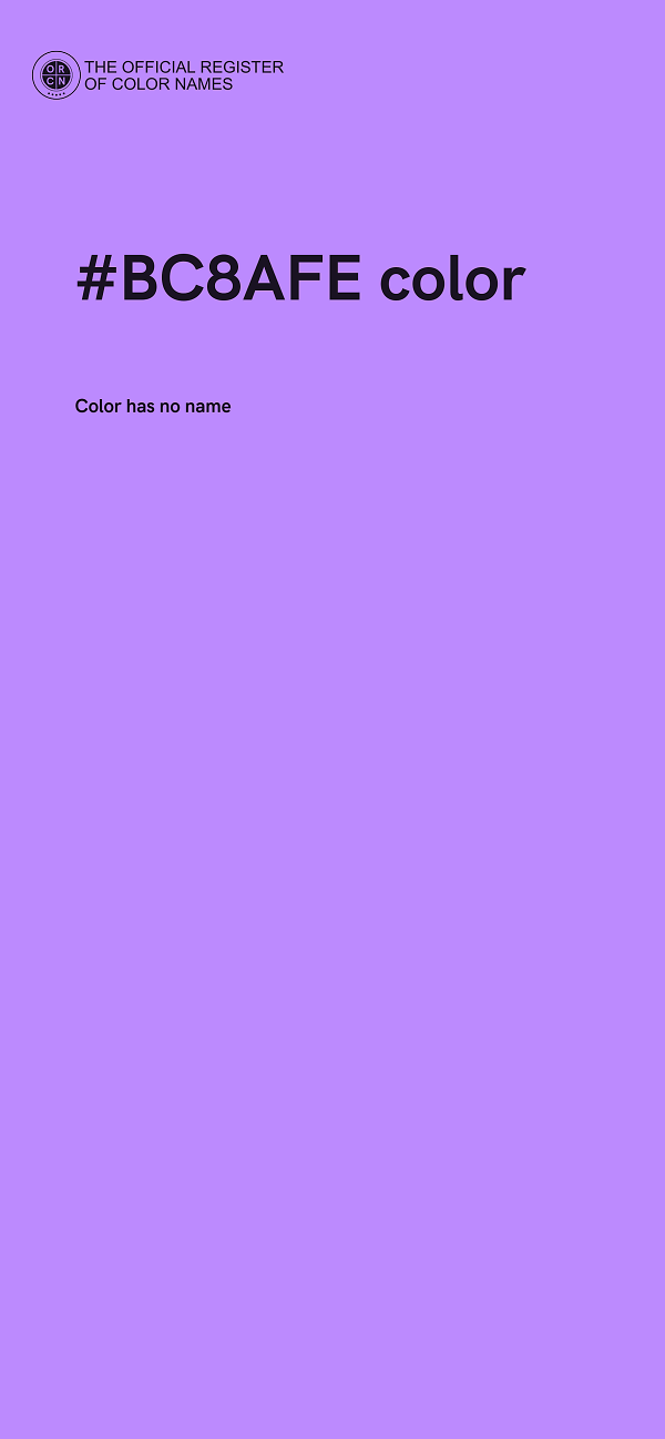 #BC8AFE color image