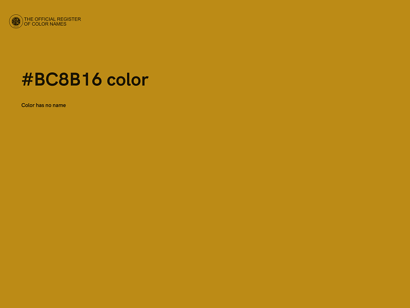 #BC8B16 color image