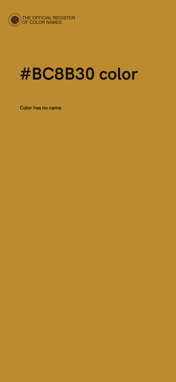 #BC8B30 color image