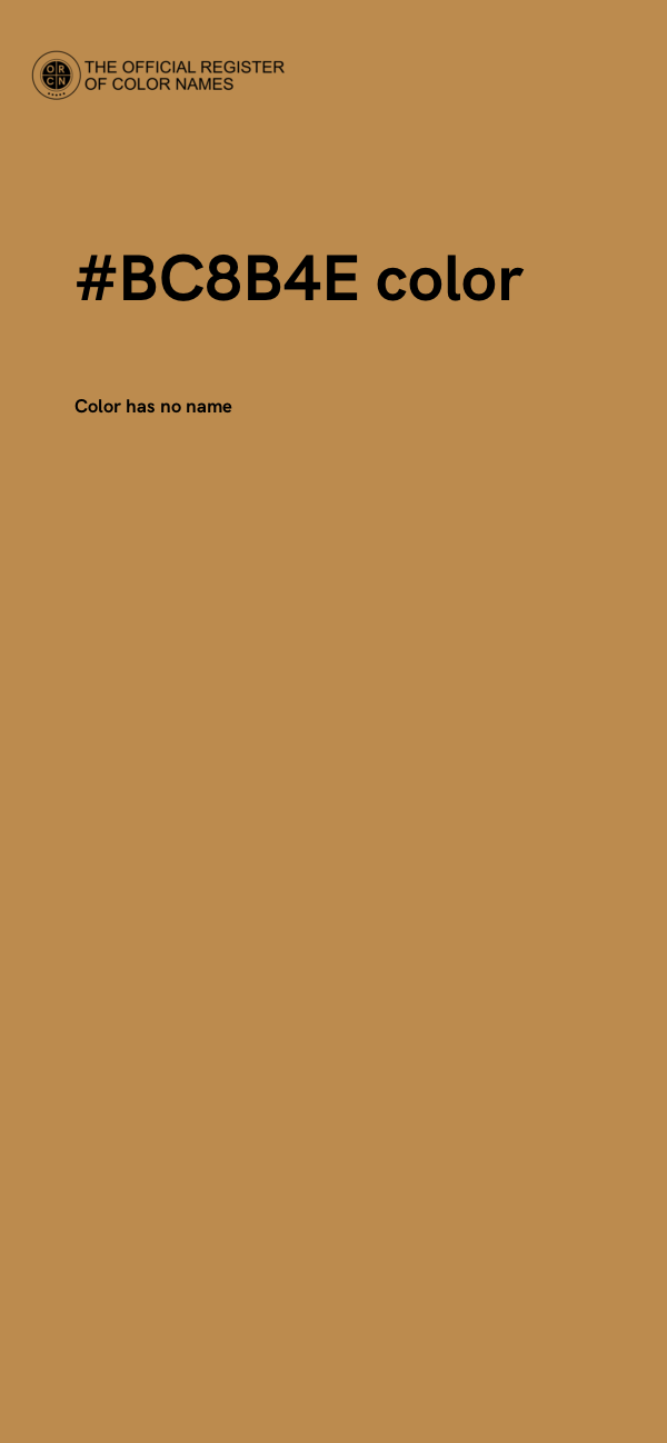 #BC8B4E color image