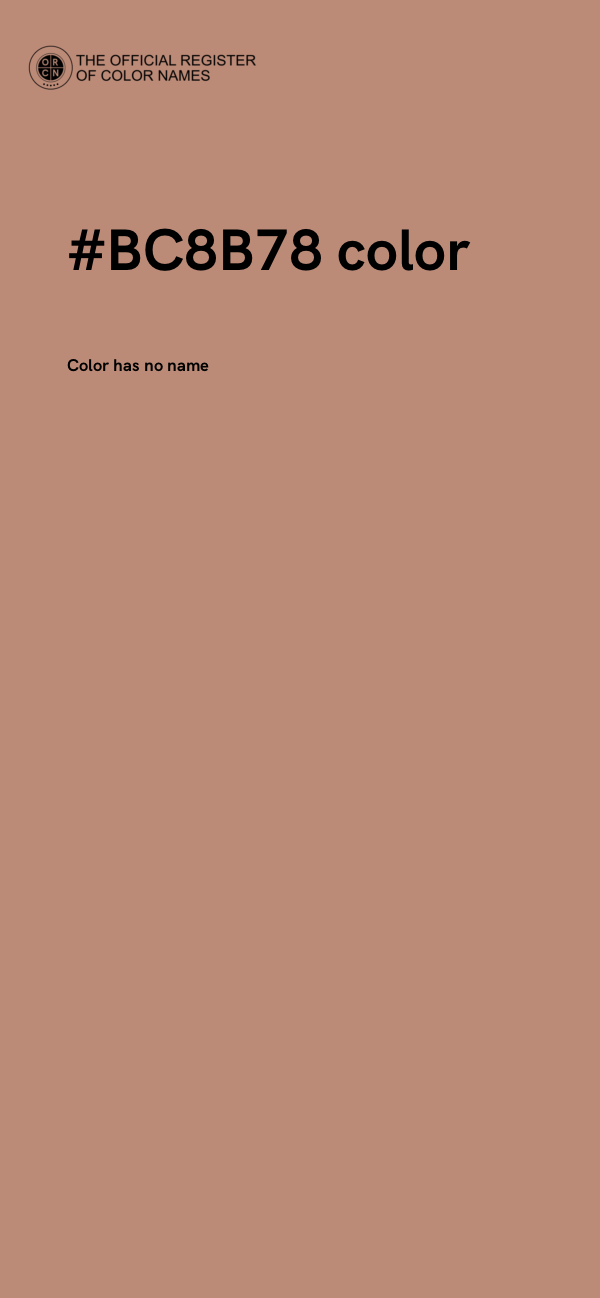 #BC8B78 color image