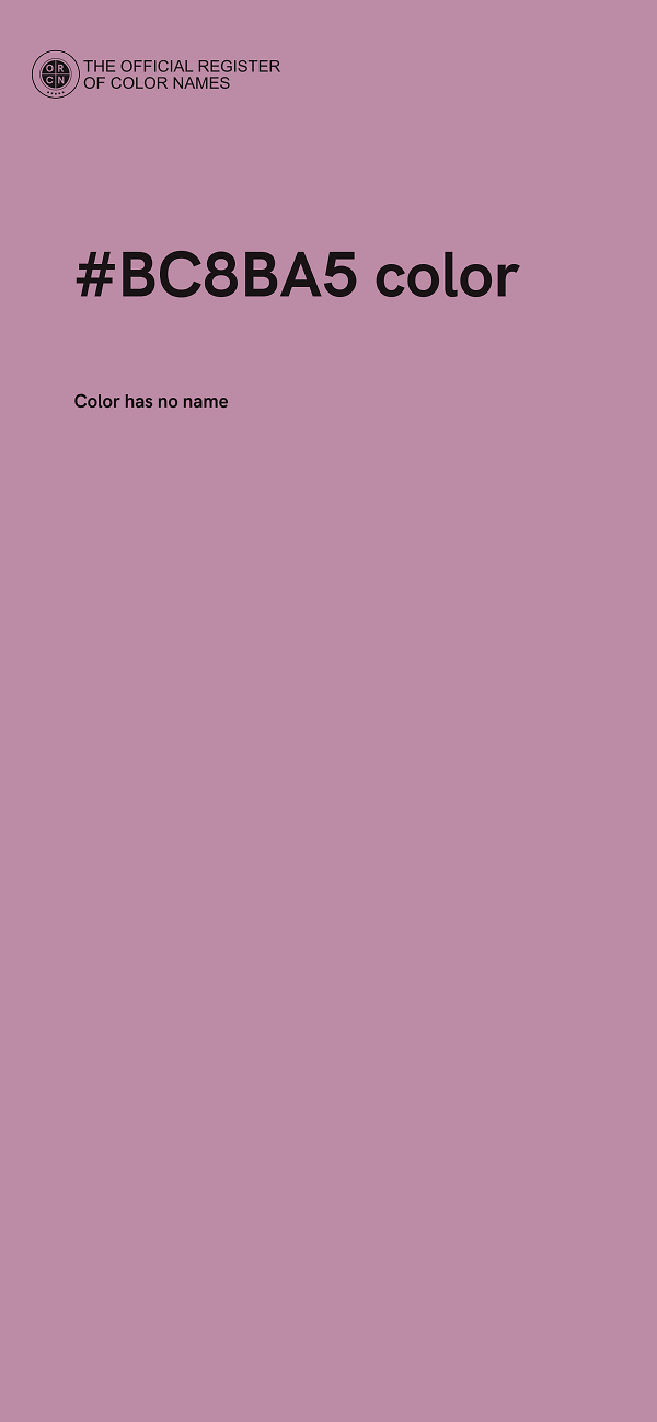 #BC8BA5 color image