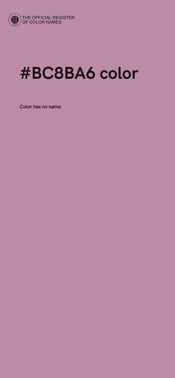 #BC8BA6 color image