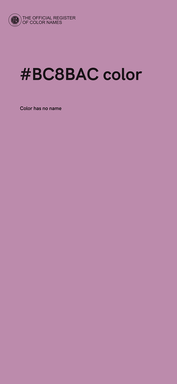#BC8BAC color image