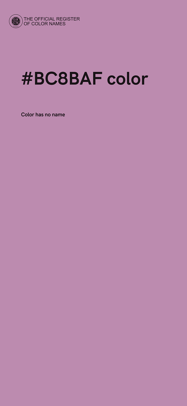 #BC8BAF color image