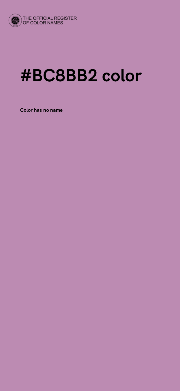 #BC8BB2 color image