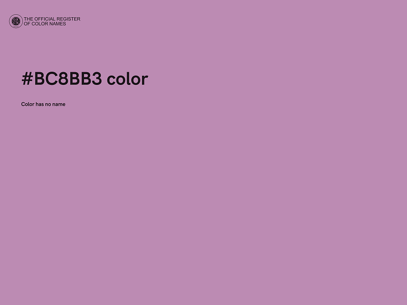 #BC8BB3 color image