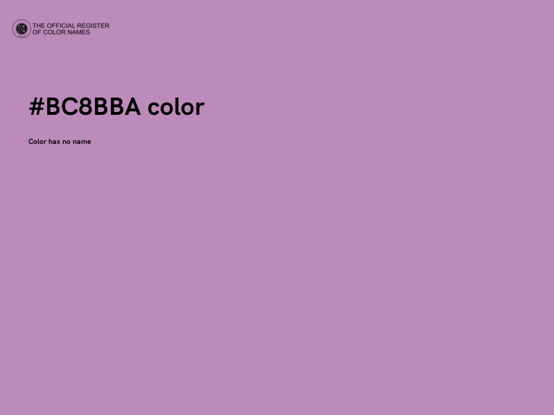 #BC8BBA color image