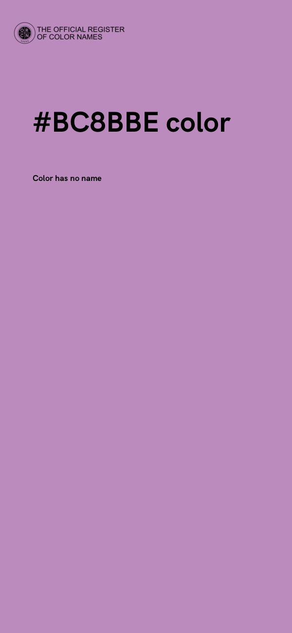 #BC8BBE color image