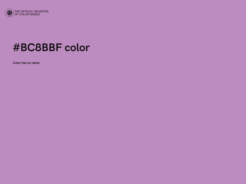 #BC8BBF color image