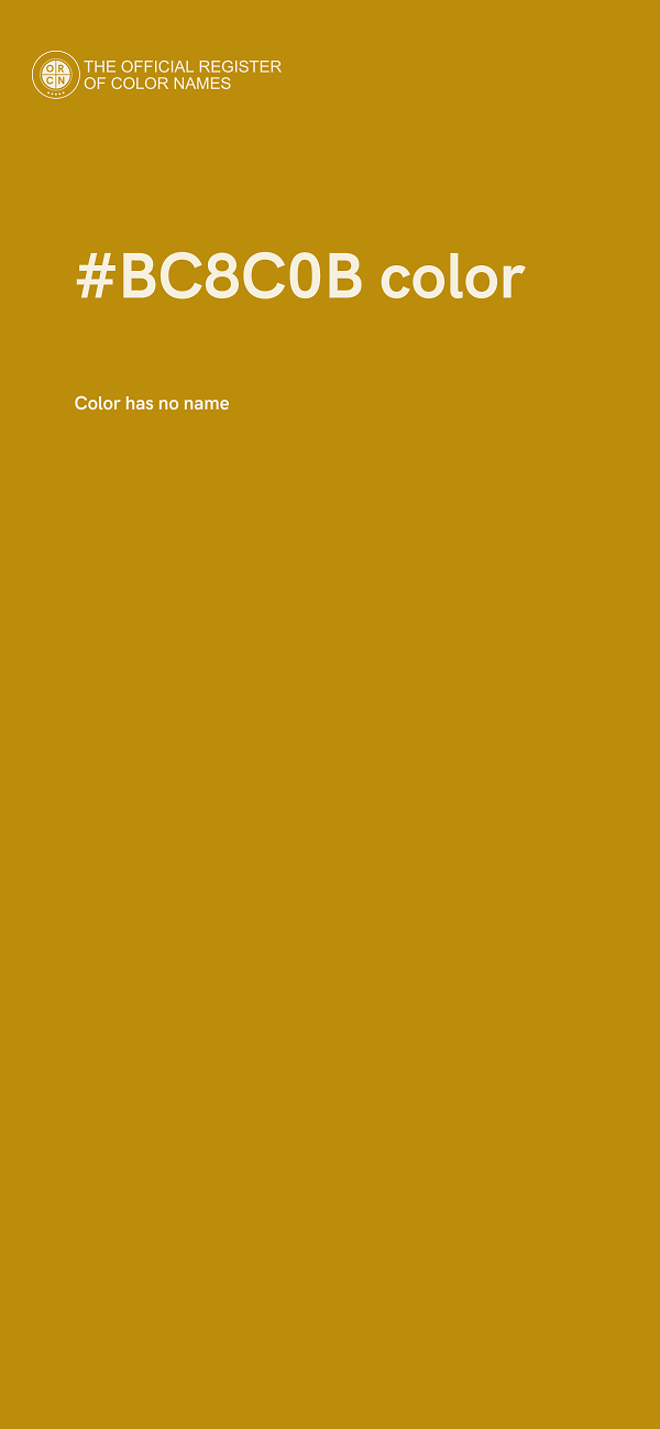 #BC8C0B color image