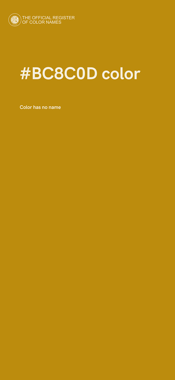 #BC8C0D color image