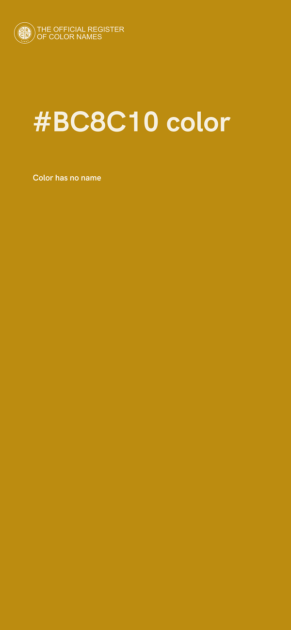 #BC8C10 color image
