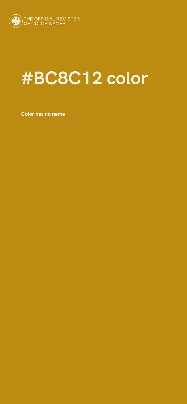 #BC8C12 color image