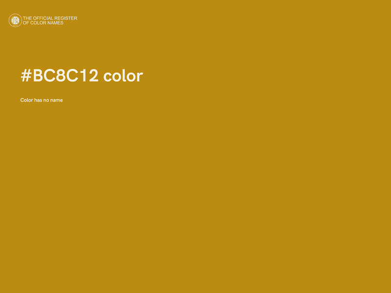 #BC8C12 color image