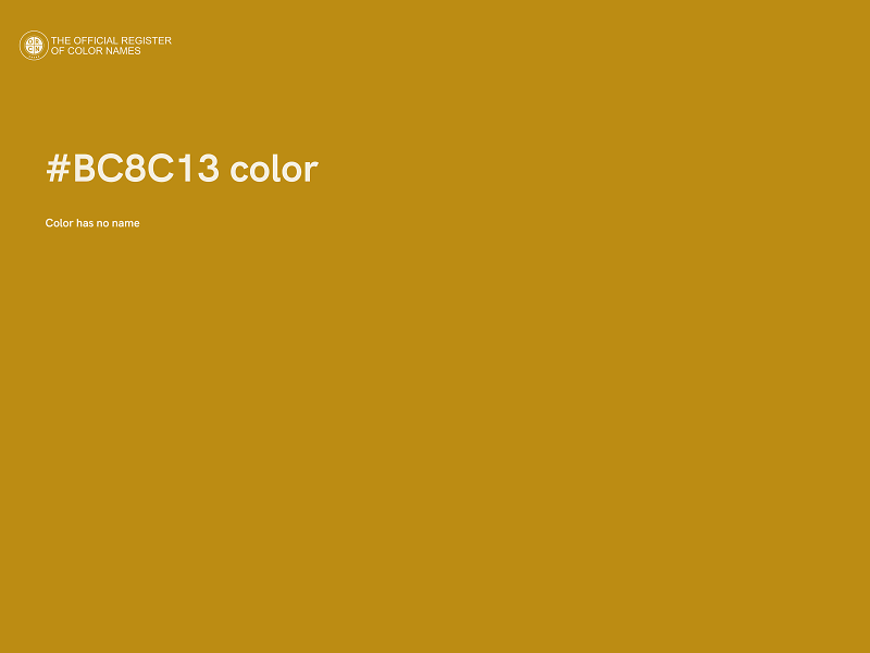 #BC8C13 color image