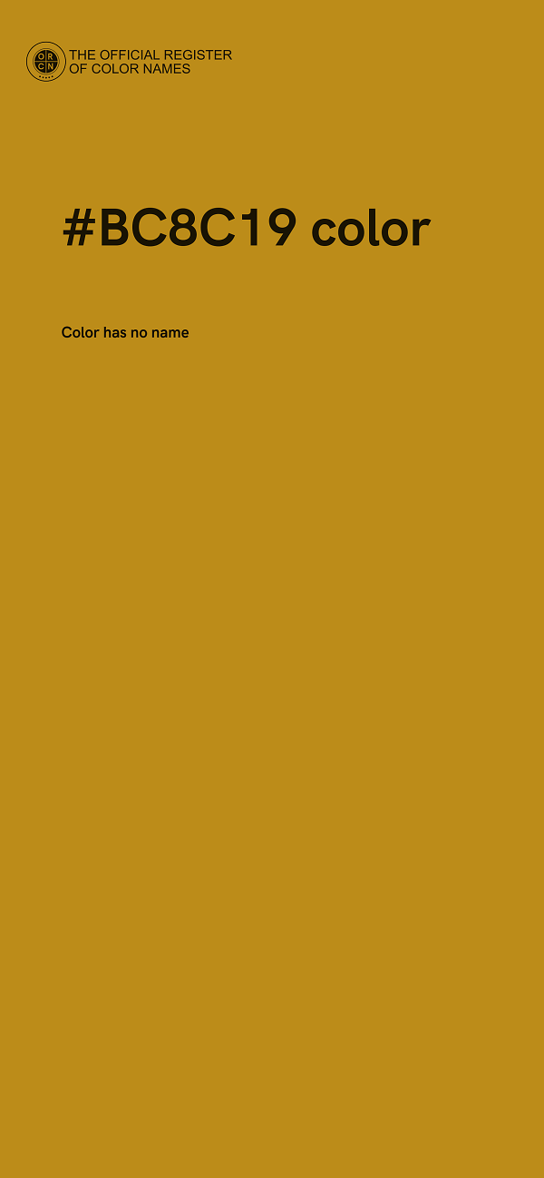 #BC8C19 color image