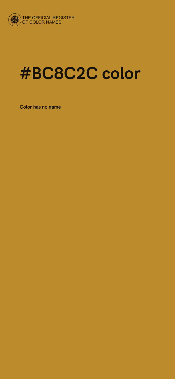 #BC8C2C color image