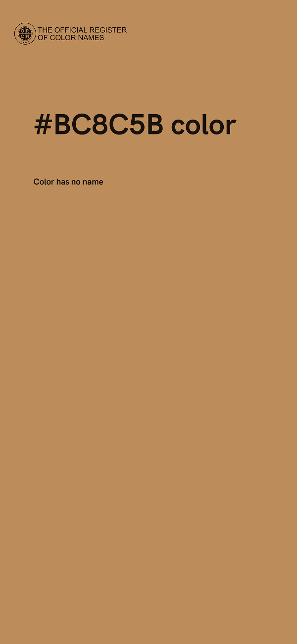 #BC8C5B color image