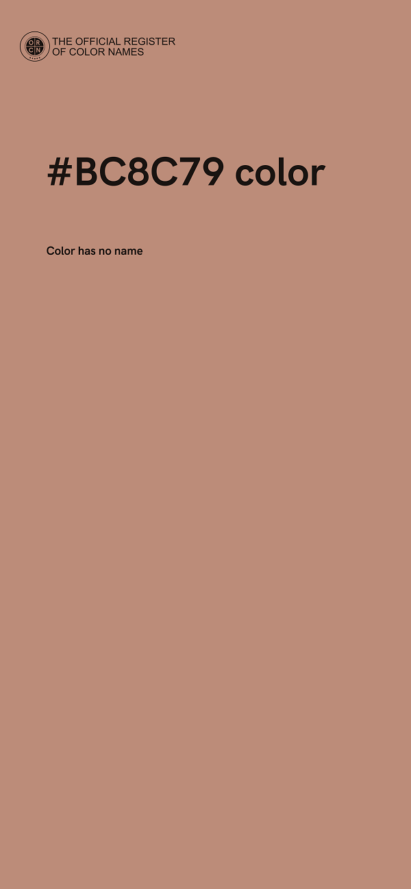 #BC8C79 color image
