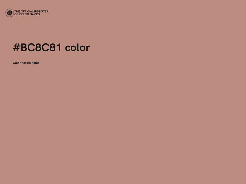 #BC8C81 color image