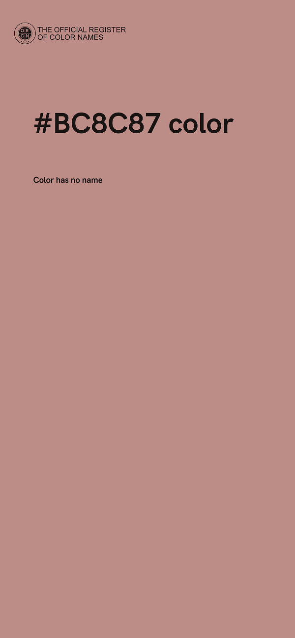 #BC8C87 color image