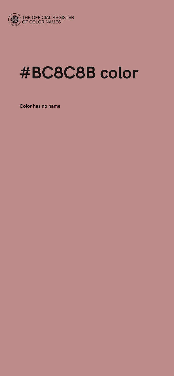 #BC8C8B color image
