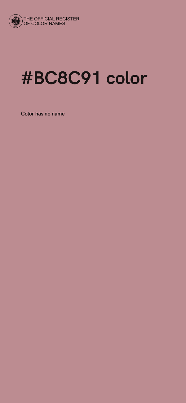 #BC8C91 color image