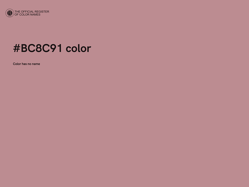 #BC8C91 color image