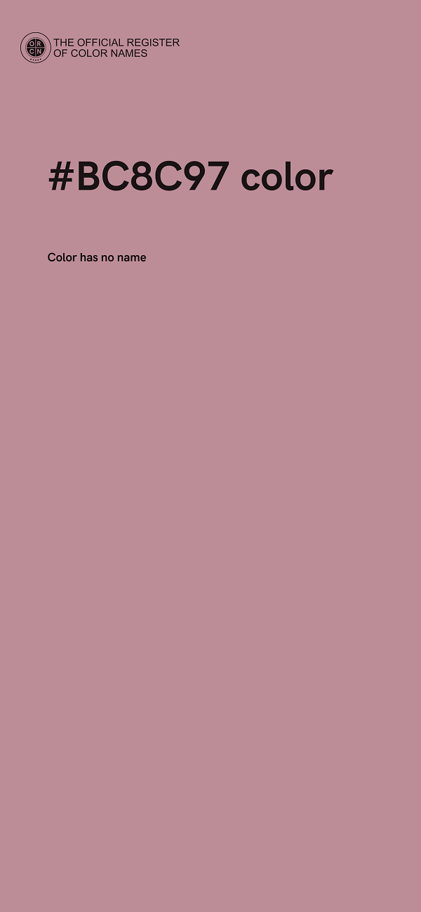 #BC8C97 color image