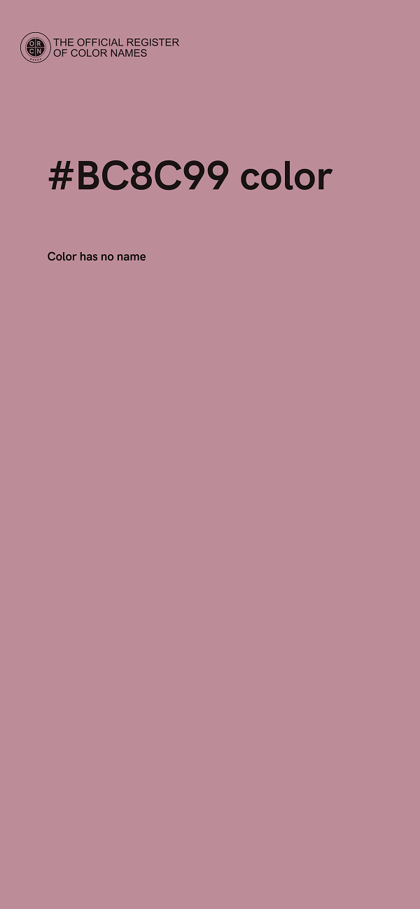 #BC8C99 color image