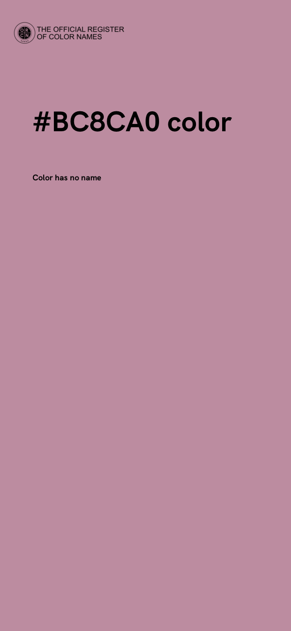 #BC8CA0 color image