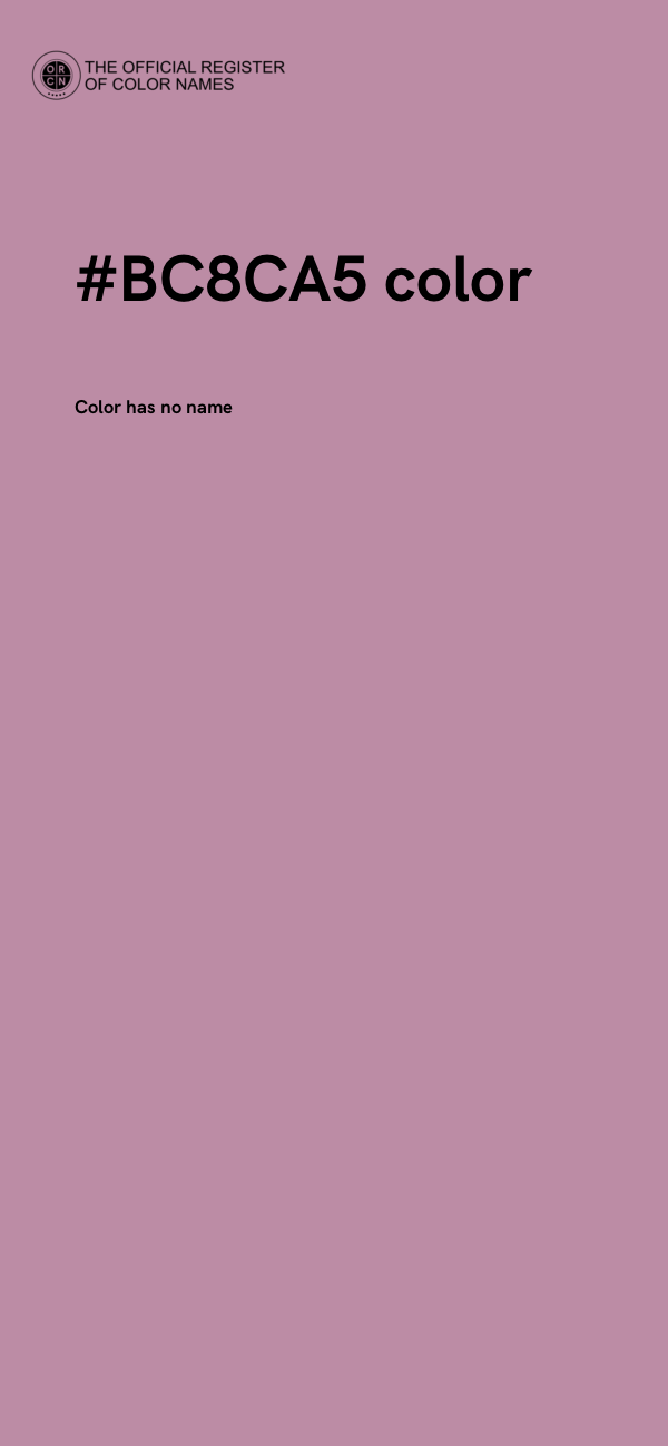 #BC8CA5 color image