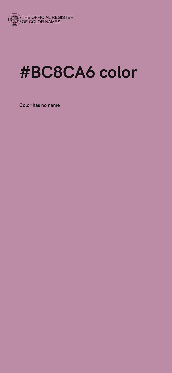 #BC8CA6 color image