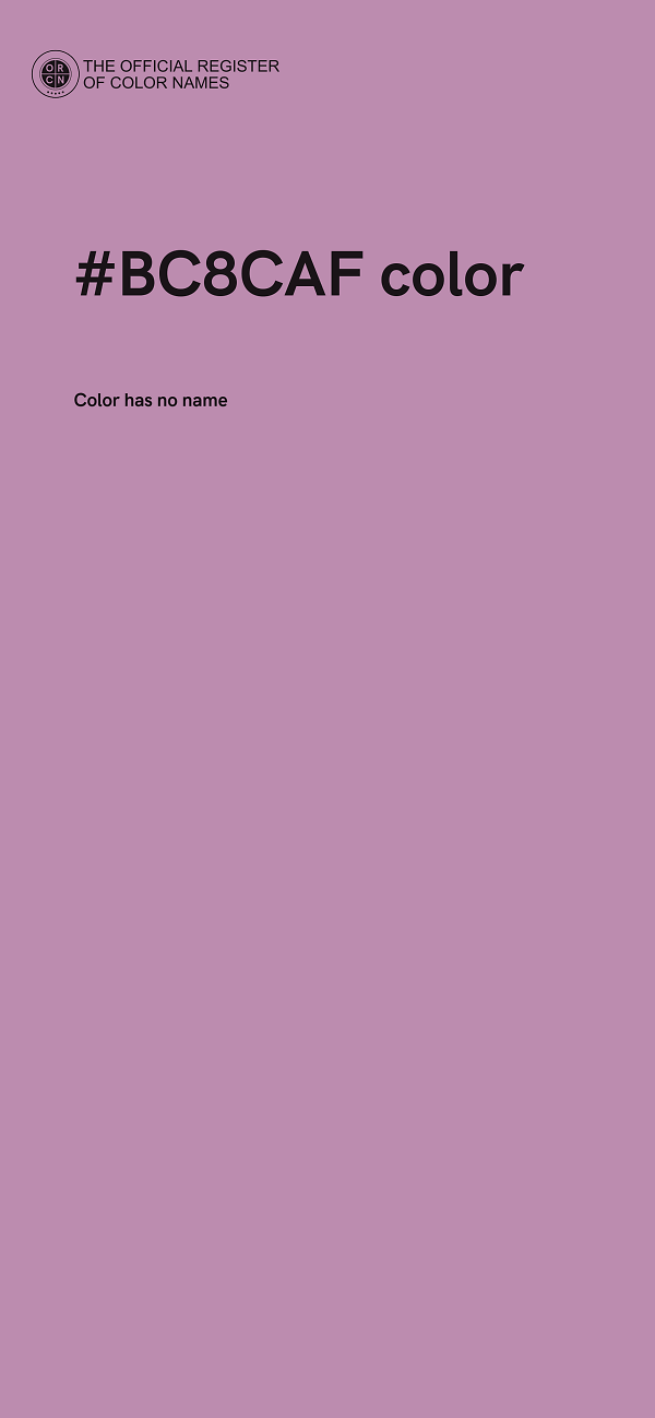 #BC8CAF color image