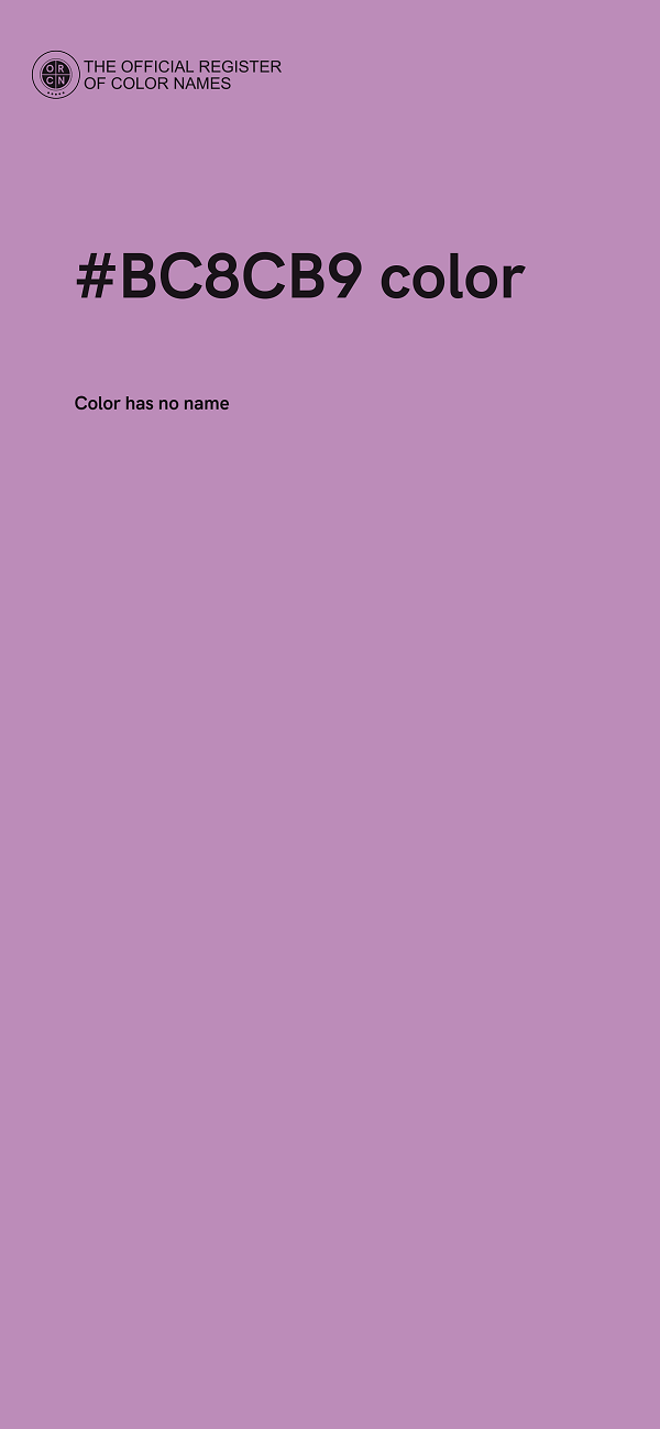 #BC8CB9 color image