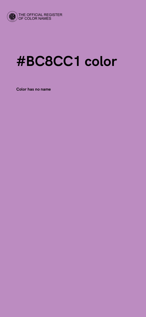 #BC8CC1 color image