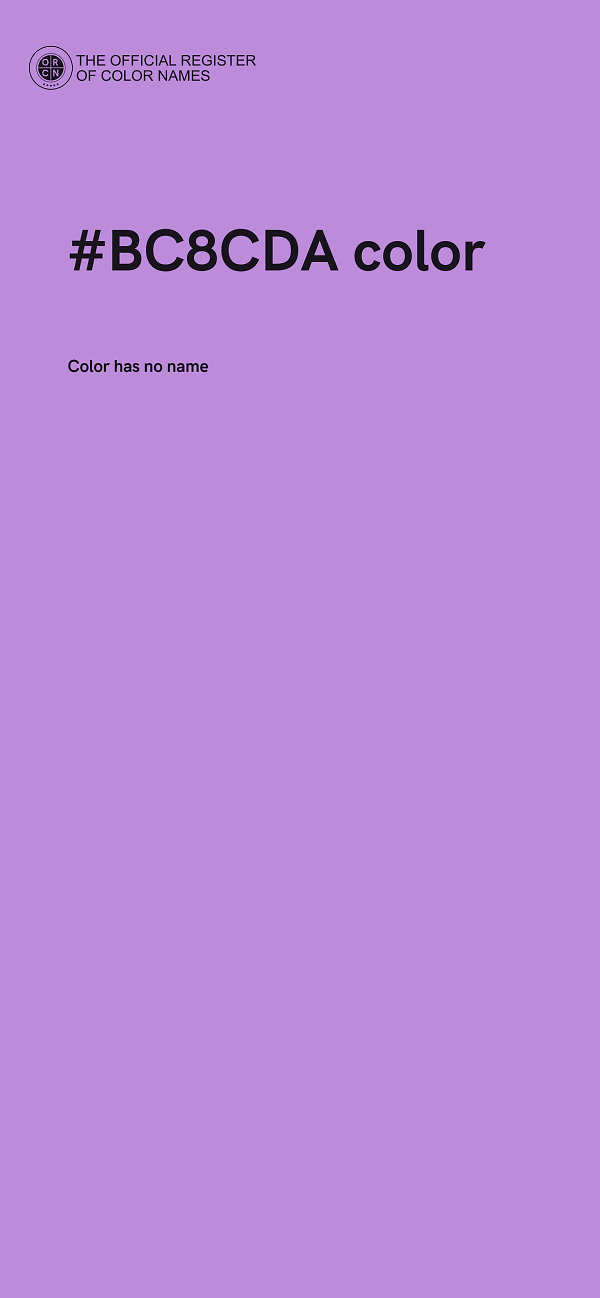 #BC8CDA color image