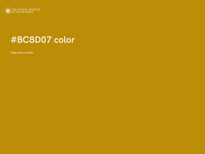 #BC8D07 color image