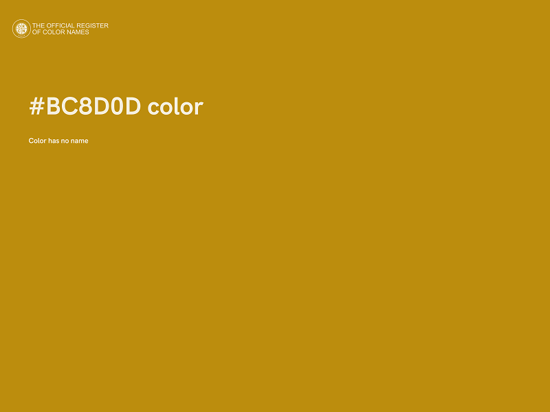 #BC8D0D color image