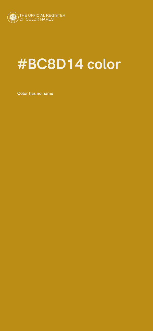 #BC8D14 color image