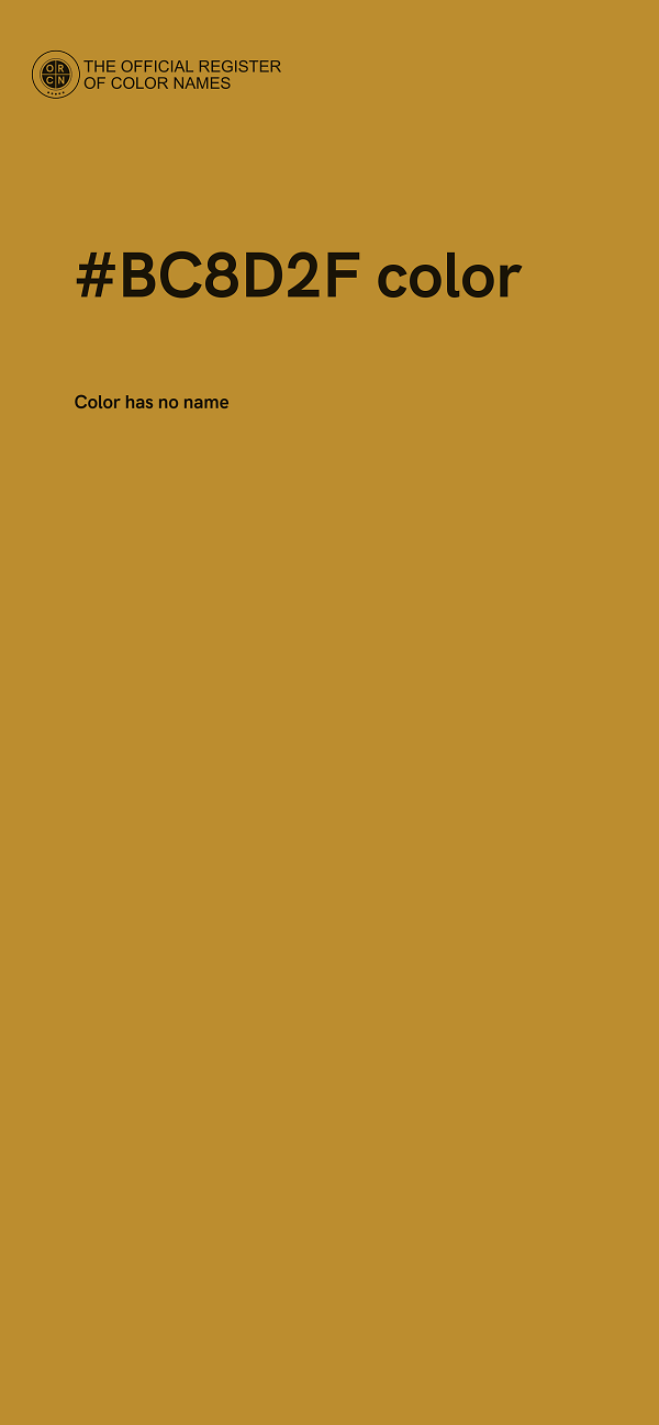 #BC8D2F color image