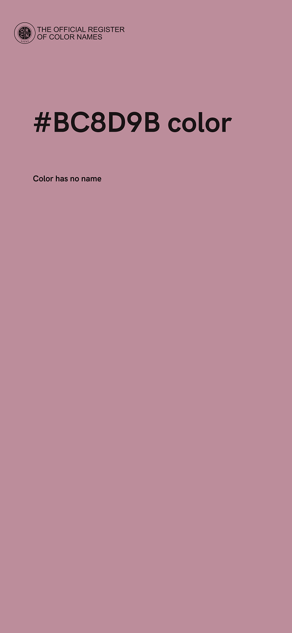 #BC8D9B color image