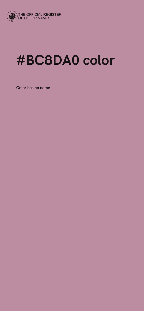 #BC8DA0 color image