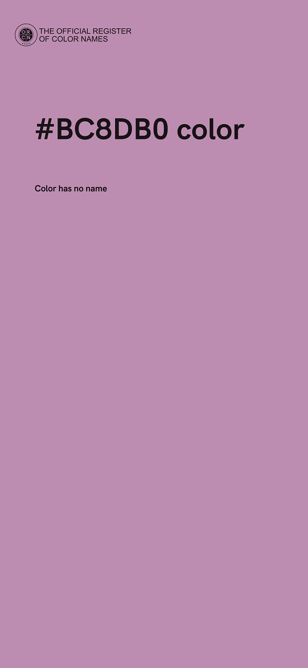 #BC8DB0 color image