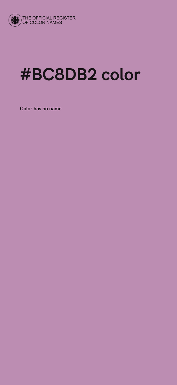#BC8DB2 color image