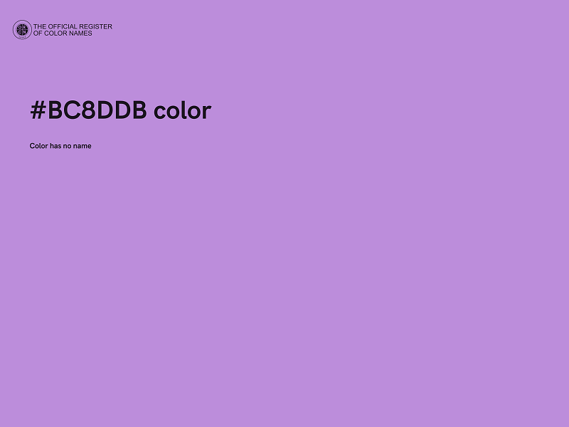 #BC8DDB color image