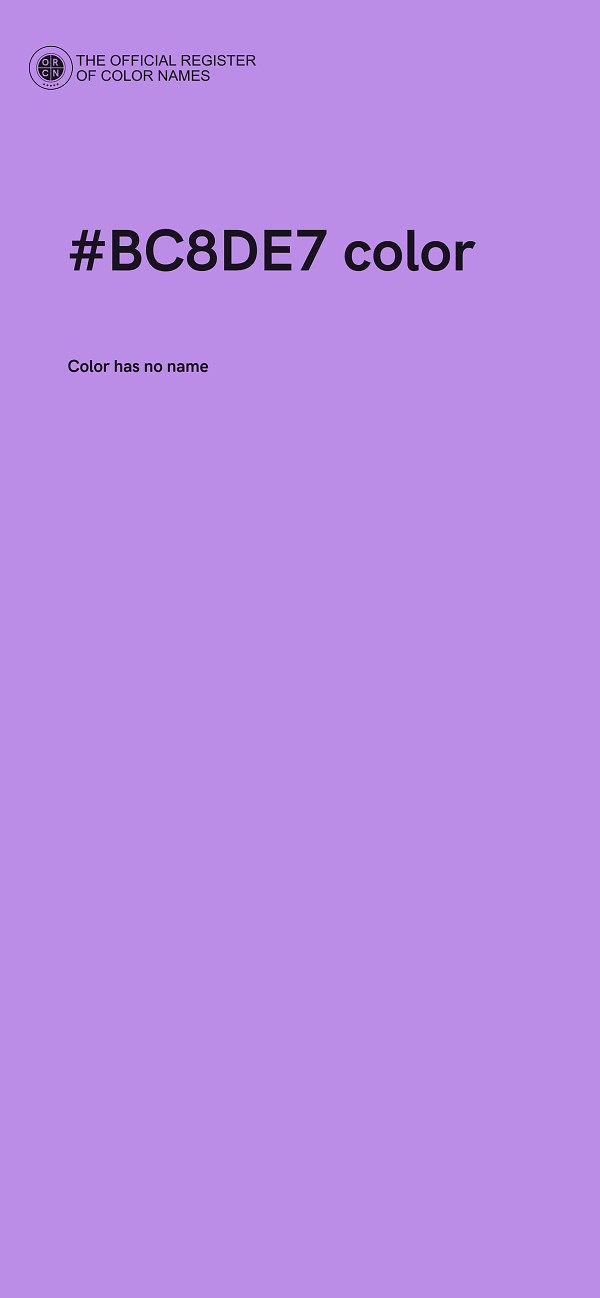 #BC8DE7 color image